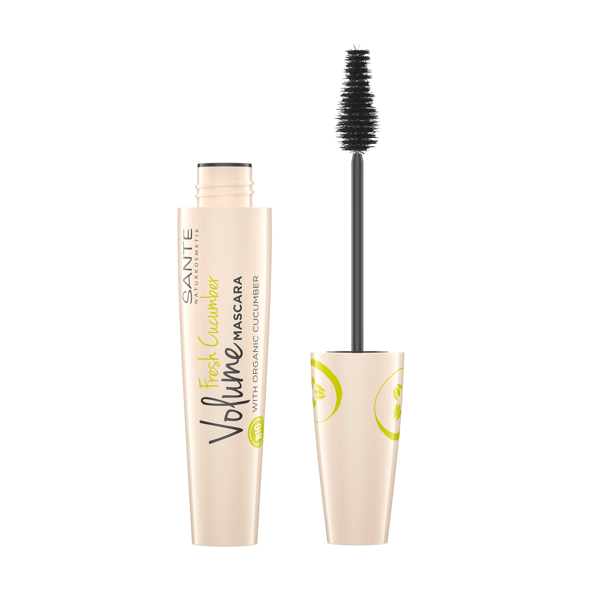 Біотуш для вій Sante Fresh Cucumber Volume Mascara Black, 12 мл